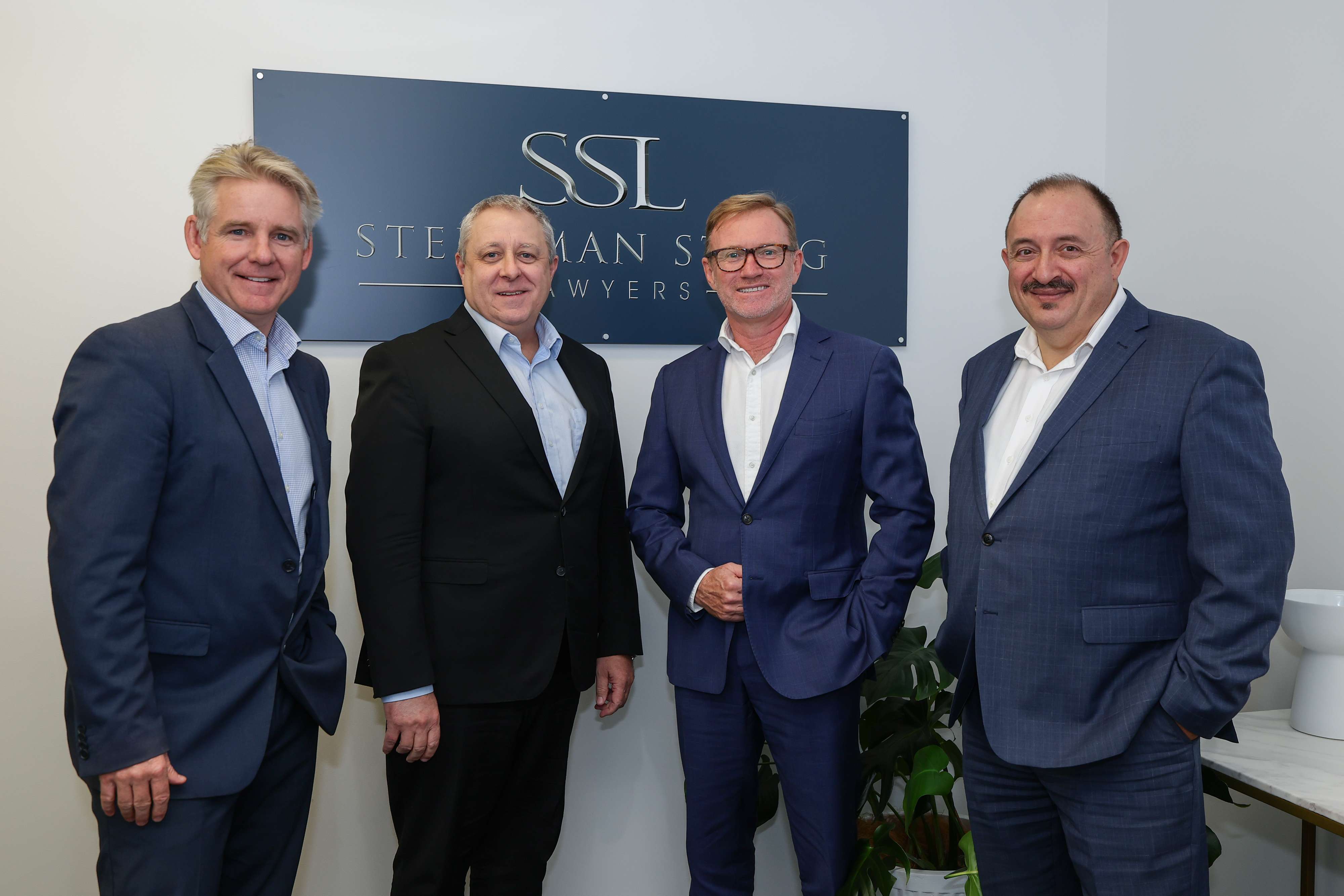 Steedman Stagg Lawyers - From Big Law to Boutique Firm 1 Steedman Stagg Lawyers at Brookfield Place Tower 2 on Wednesday April 25th, 2024. Stewart Blizard, Nick Stagg, James Steedman; Domenic Manno.